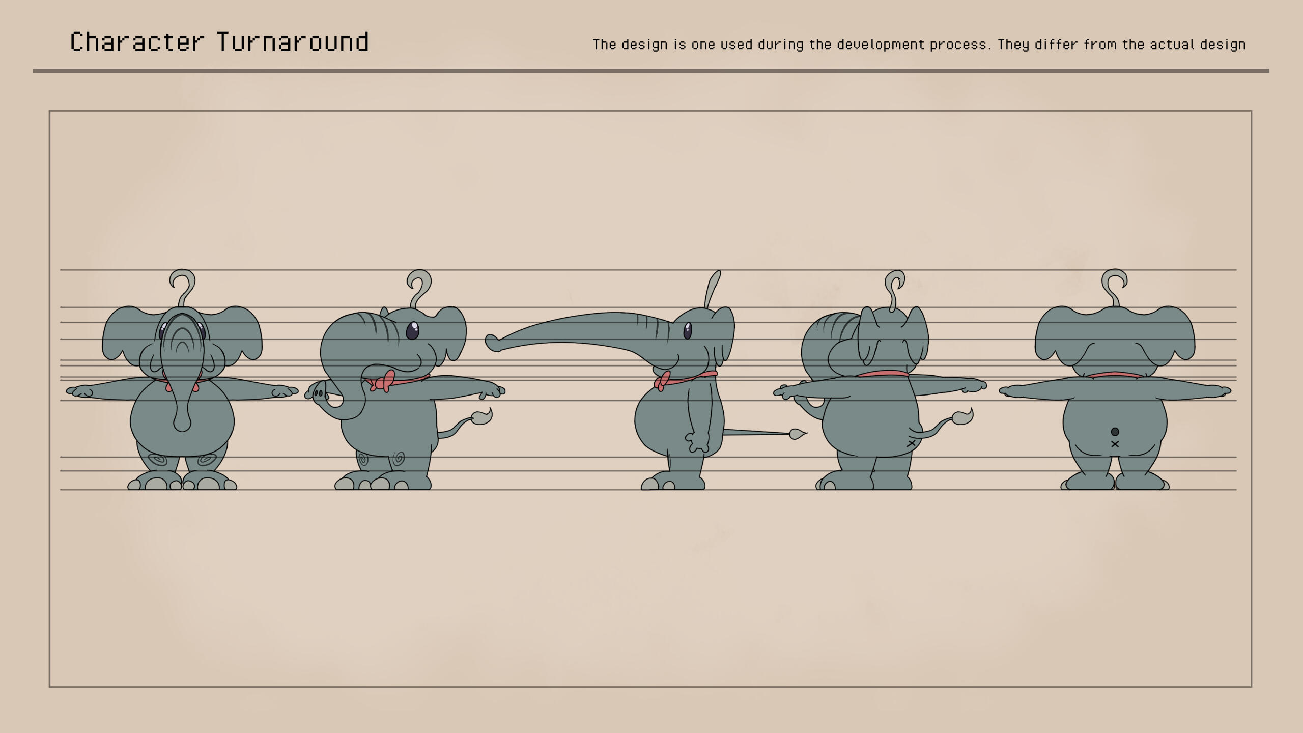 Elephant Character Commission Turnaround