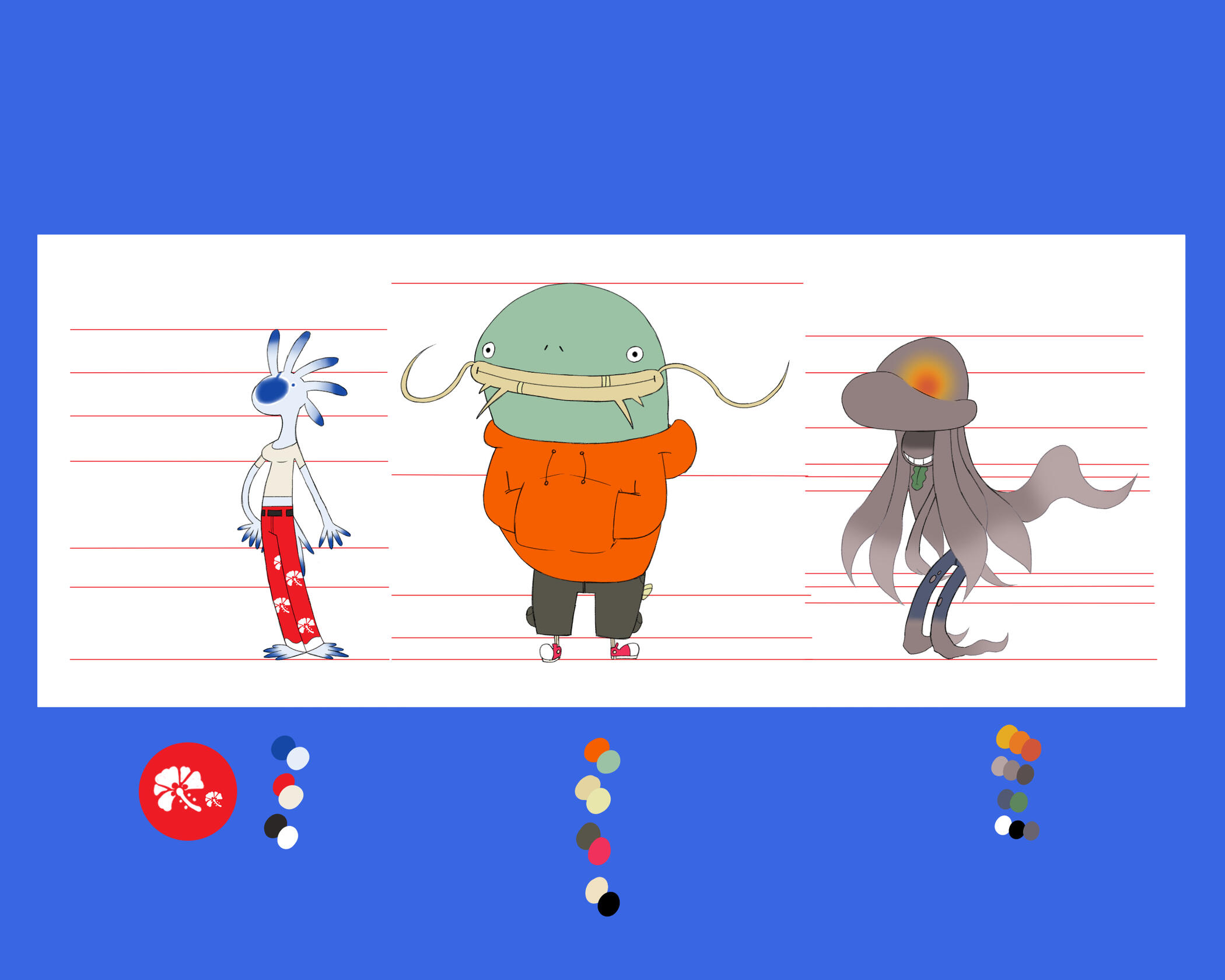 Character Designs featured in HAMMERED! (2023), a Falmouth University short film